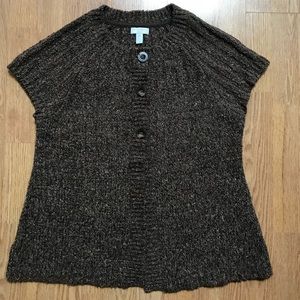 Short Sleeved Brown Sweater
